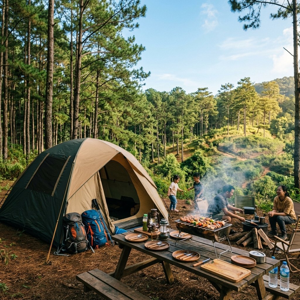 Phân Khu Checking & Camping Background
