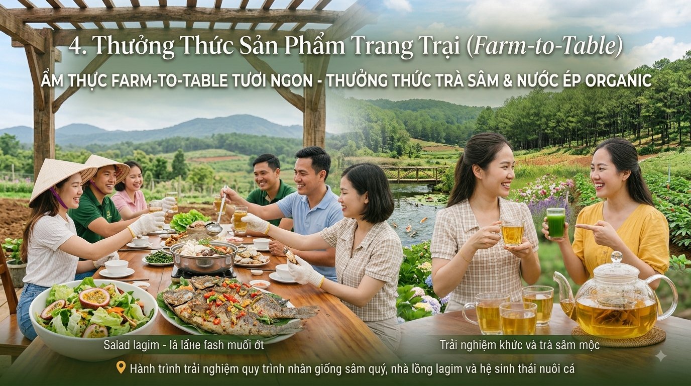 4. Thưởng Thức Sản Phẩm Trang Trại (Farm-to-Table)